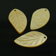 Yellow Shell Pendants for Jewelry Making SSHEL-J017-16-1