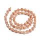 Natural Peach Moonstone Beads Strands G-P463-22-3