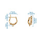 Латунные серьги-кольца с реечным покрытием с защелкой сзади KK-TA0007-39-7
