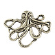 Tibetan Style Alloy Octopus Cabochons X-TIBEP-A15656-AS-RS-1
