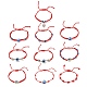 Ensemble de bracelets de perles tressées en résine mauvais œil de style 10pcs 10 BJEW-JB08339-1