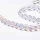 Chapelets de perles en verre rondes X-GR8mm01Y-AB-4