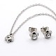304 Stainless Steel Rhinestone Flower Jewelry Sets SJEW-F007-02-2