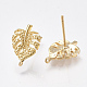 Brass Stud Earring Findings KK-S350-424-2