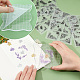 Globleland 4 лист цветок уголок силиконовый прозрачный штамп с 2 акриловыми блоками завод прозрачный силиконовый штамп для журнала для вырезок изготовление открыток на день матери DIY-GL0002-81A-3