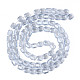 Chapelets de perles en verre transparent électrolytique EGLA-N002-32-F01-2