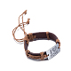 Unisex Trendy Leather Cord Bracelets BJEW-BB15607-A-4