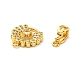 Rack Plating Brass Micro Pave Clear Cubic Zirconia Fold Over Clasps KK-E034-37G-4