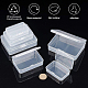 BENECREAT 18 Pack 2.5x1.73x0.78 Rectangle Clear Plastic Bead Storage Containers Box Case with lid for Earplugs CON-BC0006-04-5