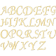 Benecreat 26pcs26スタイル真鍮片面ステッカー  a～zの文字  DIYのスクラップブッキングとクラフトデコレーション用  a～zの文字  2.3~2.4x1.7~3.4x0.02cm  1個/スタイル DIY-BC0004-57-1