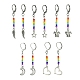 Glass Seed & Alloy Dangle Leverback Earrings EJEW-JE05409-1