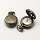 Vintage plats zinc ronde alliage quartz de montres têtes creuses WACH-R008-07-2