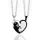 Two Tone Heart Puzzle Matching Necklaces Set JN1010A-1