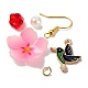 Kits de fabrication de boucles d'oreilles pendantes de fleurs et d'oiseaux DIY-SZ0008-96-2