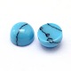 Dyed Synthetic Turquoise Half Round Dome Flat Back Cabochons X-G-L388A-01-1