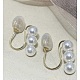 Brass Clip-on Earring Converters Findings KK-D060-05RG-4