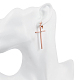 Simple Tin Alloy Czech Rhinestone Long Cross Stud Earrings For Women EJEW-BB10545-RG-6