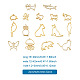 Fashewelry 32pcs16スタイルアロイペンダント  オープンバックベゼル  UVレジンDIY用  エポキシ樹脂  プレスジュエリー  動物の形  ゴールドカラー  2個/スタイル FIND-FW0001-15-6