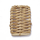 Handmade Reed Cane/Rattan Woven Beads X-WOVE-Q075-09-2