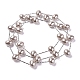 Многослойные ожерелья с гальваническими бусами-ракушками NJEW-G329-01A-1