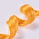 ファッション女性のヘアアクセサリー  鉄のスナップヘアクリップ  化学繊維カラフルなかつらを使って  オレンジ  50x3.25cm PHAR-TAC0001-003-2
