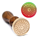 MAYJOYDIY Constellation Wax Seal Stamp Zodiac Symbols Sealing Wax Stamp 30mm Sun Moon Pattern Brass Head & Wooden Handle for Letter Envelope Invitation Wedding Cards Embellishment Gift AJEW-WH0184-1146-5