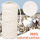GORGECRAFT 100% Natural Macrame Cotton Cord 3mm x 109Yards 3Strands Cotton Rope for DIY Crafts Knitting Plant Hangers Christmas Wedding Décor OCOR-GF0001-03A-03-5