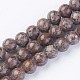 Natural Snowflake Obsidian Beads Strands G-G697-F04-8mm-1