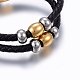 Leather Cord Multi-strand Bracelets BJEW-E345-22A-3