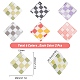 SUNNYCLUE 12Pcs 6 Color Checkerboard Style Rhombus Acrylic Pendants OACR-SC0001-10-2