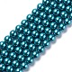 Umweltfreundliche runde Perlenstränge aus gefärbtem Glasperlen HY-A002-12mm-RB073N-1