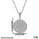 Женские ожерелья с подвеской в виде диска из нержавеющей стали 304 с глазом ME7460-1-1