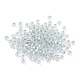 Perline di vetro foderate in argento smerigliato GLAA-Q096-02B-1