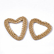 Handmade Reed Cane/Rattan Woven Linking Rings WOVE-T006-084-2