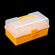 プラスチックビーズ収納ケース  三層の  オレンジ  19.5x31x14cm C018Y-2-1