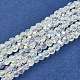 Perles de verre facettées(32 facettes) brins rondes X-GF4mmC28-AB-1