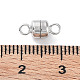 Chiusure magnetiche in argento sterling placcato rodio 925 STER-A043-01P-3