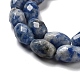 Fili di perle di diaspro macchia blu naturale G-P520-C05-01-4