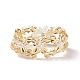 5Pcs 5 Style Glass Seed Braided Flower Stretch Rings for Women RJEW-JR00492-6