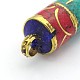 Handmade Tibetan Style Imitation Turquoise Bullet Pointed Pendants TIBEP-M033-07-2