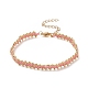 Glass Seed Braided Beaded Bracelet with 304 Stainless Steel Clasp for Women BJEW-JB09169-4