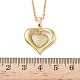 Женские цепочки с подвеской в виде сердца из латуни NJEW-D341-03G-5