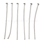 Железные штифты с плоской головкой, без кадмия и без свинца, платиновый цвет, размер : около 4.0 см длиной, толстый 0.75~0.8 мм , Руководитель: 2 mm, Около 5290 шт / 1000 г