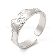 304 Stainless Steel Mountain Open Cuff Ring for Women RJEW-E063-09P