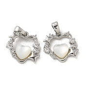 Подвески из латуни с микропаве из циркония KK-R210-09P