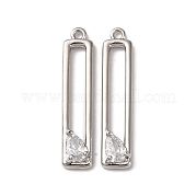 Латунные микропаве прозрачные подвески с фианитом KK-Z112-35P