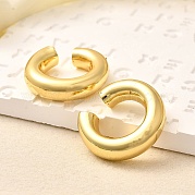 Круглые серьги-манжеты из латуни с гальваническим покрытием EJEW-R150-16G