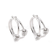 Серьги-кольца из латуни с шипами для женщин EJEW-F303-09P