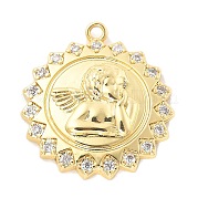 Латунные микро проложить кубического циркония подвески KK-L228-14G-01