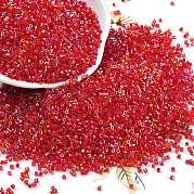 Прозрачный цвет радуги стеклянный бисер SEED-H003-12F